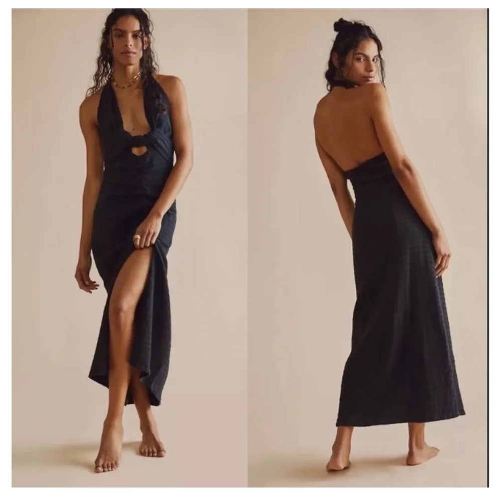 NWT FREE PEOPLE ENDLESS SUMMER NYA MAXI DRESS IN BLACK-Small - Picture 4 of 8